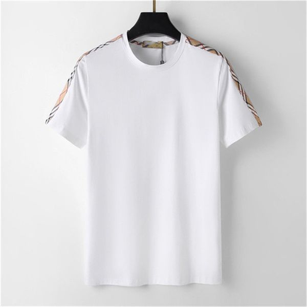 

men's t-shirt men's designer tide high-end cotton printed geometric pattern short sleeve fried street hip-hop shirt size m-xxxl d1, White;black