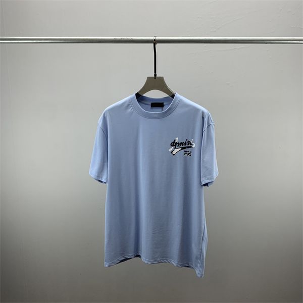 

2023 summer new fashion luxury short sleeve t-shirt round neck cotton letter classic short sleeve t-shirt#023, White;black