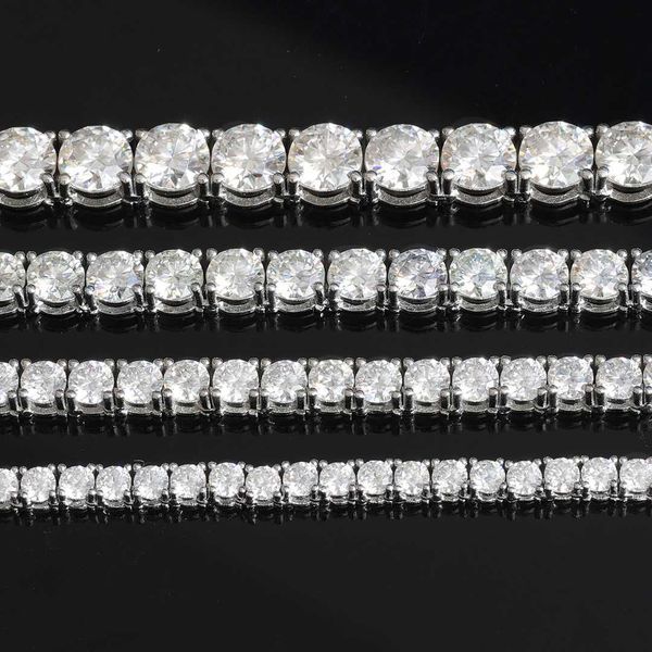 

hip hop tennis chains 925 silver 14k 18k real white gold jewelry sale 3mm 4mm 5mm vvs moissanite tennis chain gold chain
