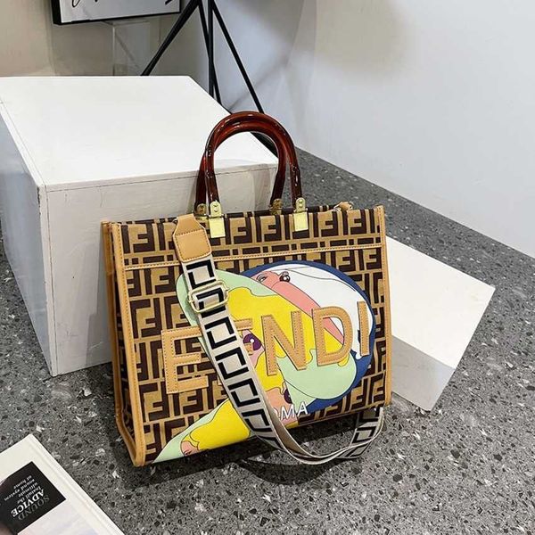

50% off 2023 fashion woman new graffiti women tote killer shoulder handbag