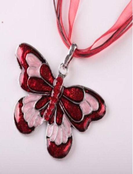 

pendant necklaces pendants jewelry fashion charming butterfly floral hand blown lampwork murano glass pen dhbps3190548, Silver