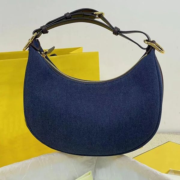 

cowboy praphy shoulder bag crescent moon handbag purse bottom fashion letter wristlet bag golden hardware half moon wallets