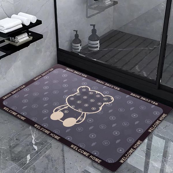 

2023 Cartoon carpet Diatom Mud Water Absorbing Pad Household or Mat Bathroom Table Top Thickened Quick Drying Non slip Foot rugs