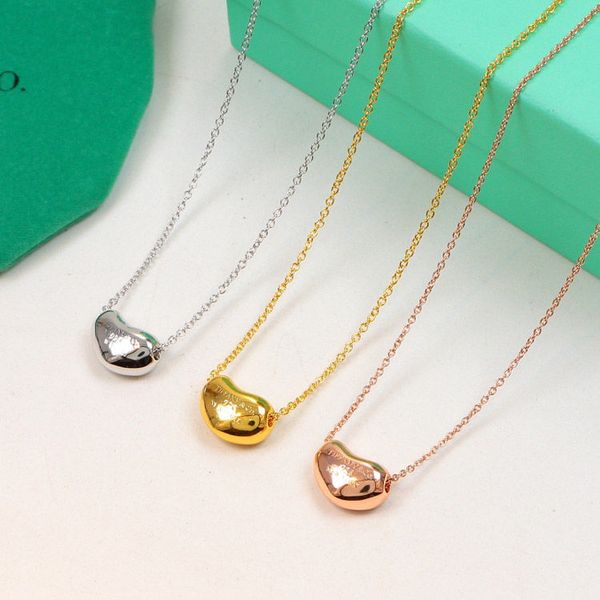 

designer tiffanyy necklace female love doudou 925 silver pea acacia broad bean clavicle chain valentine's day gift