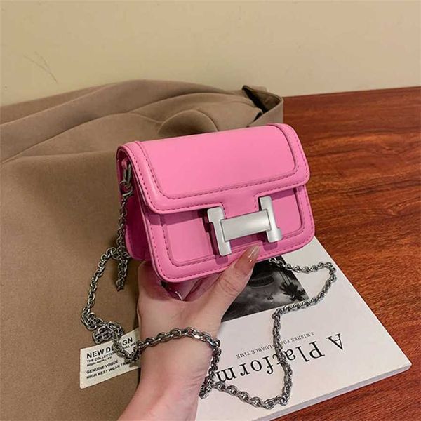 

17% off 2023 fashion hand h buckle high-end texture small for women french classic mouth red macaron single shoulder diagonal cross chain ba