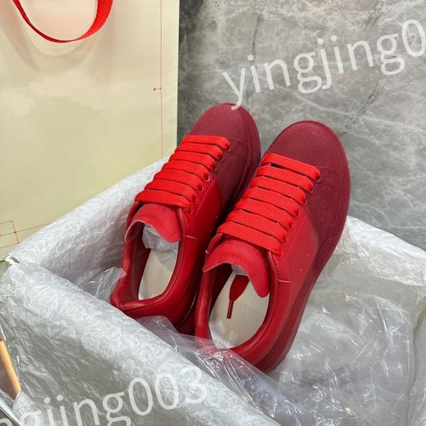 

2023 new luxury designer woman's shoe leather lace up men fashion platform sneakers white black mens womens casual shoes