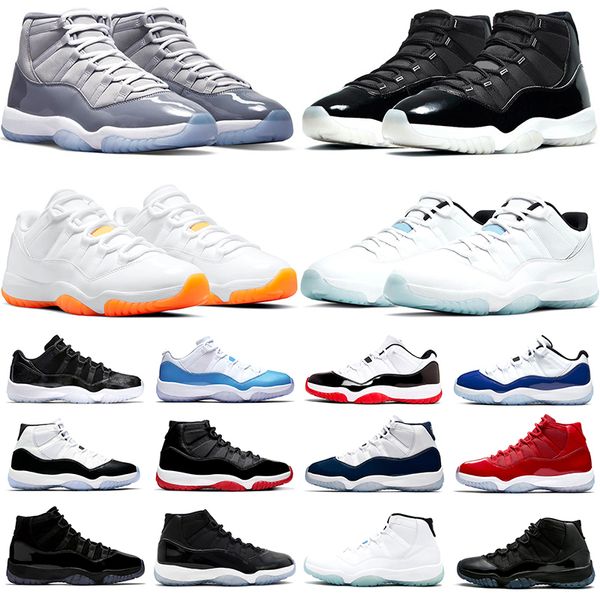 

jumpman 11 basketball shoes men women 11s cool grey jubilee legend blue citrus bred concord cap and gown space jam gamma university blue tra