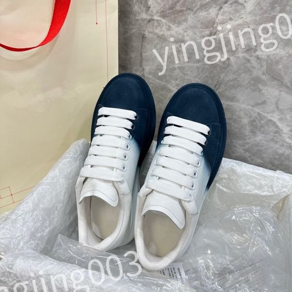 

new luxurys designer woman's shoe leather lace up men fashion platform sneakers white black mens womens casual shoes