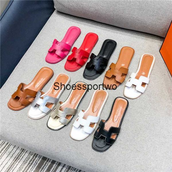 

ladies sandals oran sandal 2023 designer oran slippers luxury women's flat sandals beach summer leather egerie chypre, Black
