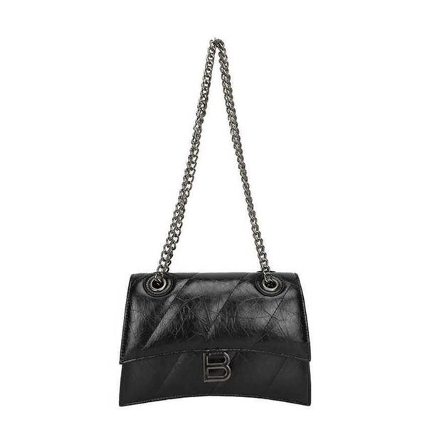 

21% off 2023 fashion hand women's shoulder stylish and versatile silver chain hourglass underarm bag double layer new model