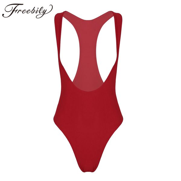 

womens jumpsuits romper bodystocking sleeveless open chest high cut catsuit solid color leotard bodysuit thong swimsuit clubwear 230510, Black;white