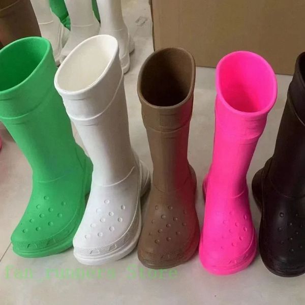 

sandal boots balencigas balencaigasity rain boots ankle long cr boot paris outdoor 2.0 autumn and winter knight high platform bottom c hxl, Black