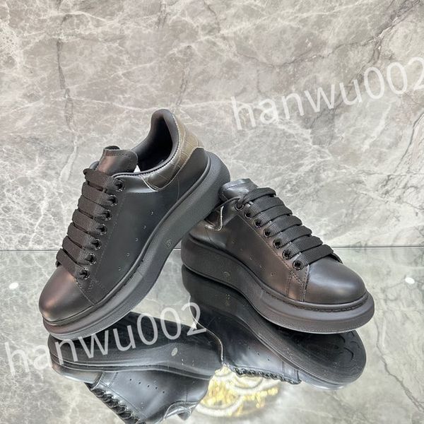 

2023 luxury men shoes office sneakers mens flats designer man running outdoor sports design lady sneaker platform, Black