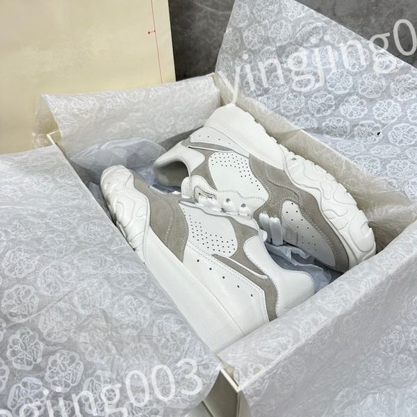 

new luxury designer woman shoe leather lace up men fashion platform sneakers white black mens womens casual shoes