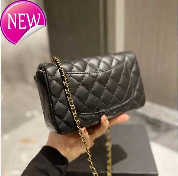 

2022 designer handbag shoulder chain bag clutch flap totes bags wallet check velour thread purse double letters solid hasp waist squarehh