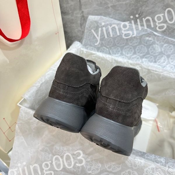 

new designer woman shoe leather lace up men fashion platform sneakers white black mens womens casual shoes