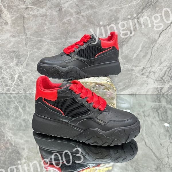 

2023 new luxurys designer woman shoe leather lace up men fashion platform sneakers white black mens womens casual shoes