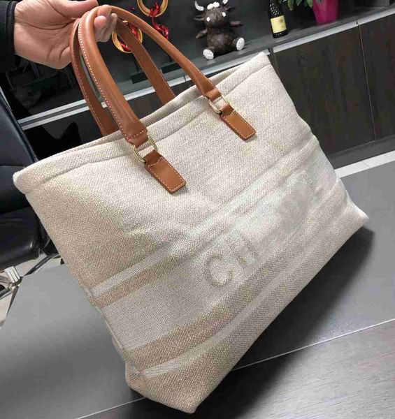 

totes women luxury handbags designer beach bag fashion knitting purse shoulder large tote with chain canvas shopping bag gift 2023