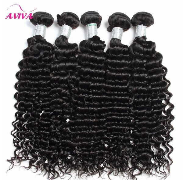 

brazilian deep curly virgin hair weaves 3pcslot natural color jerry curly 100 human hair extensions bundles can be dyed5712185, Black