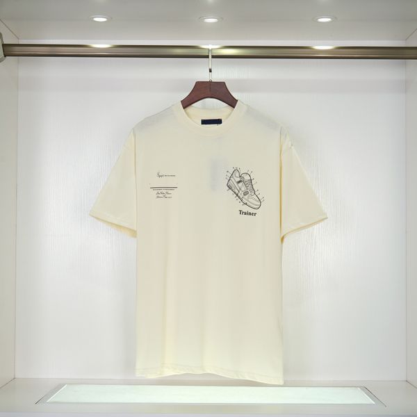 

2023 men's t-shirt designer for men's and women's shirts fashion t-shirt with letters casual summer short sleeve men's t, White;black