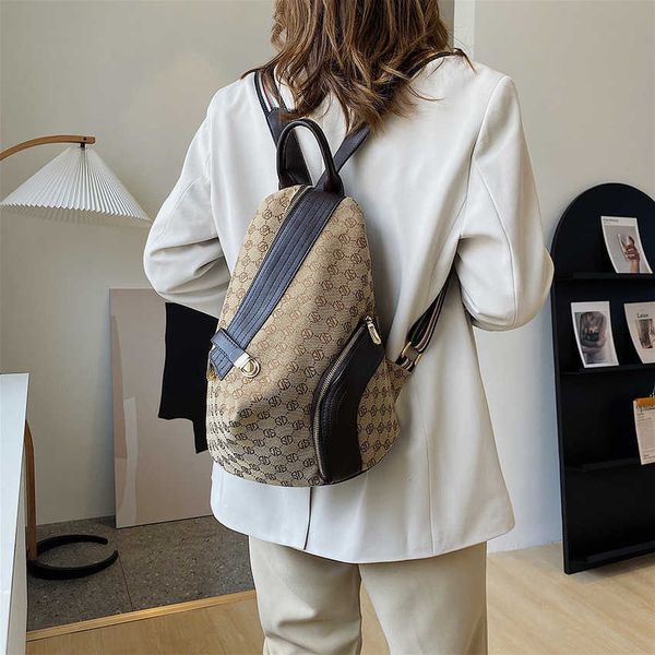 

50% off 2023 handbag new women's korean version versatile canvas book leisure simple travel bag fashion one shoulder backpack