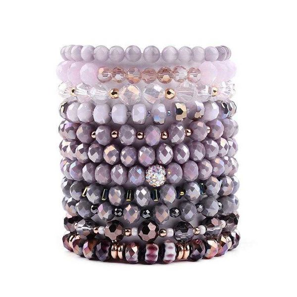 

natural amethyst beads woven bracelet womens rosary wholesale, Golden;silver
