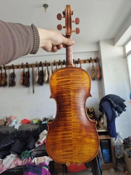 

4/4 violin hopf model european flamed maple back spruce professional