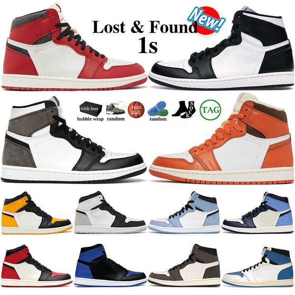 

1 with box men women basketball shoes starfish 1s lows lost found patent bred mid high reverse mocha stage haze university blue smoke grey t, Black