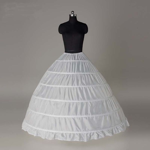 

adjustable waist crinoline 6 hoop petticoat for ball gown dress wedding accessories wedding dresses underskirt, White