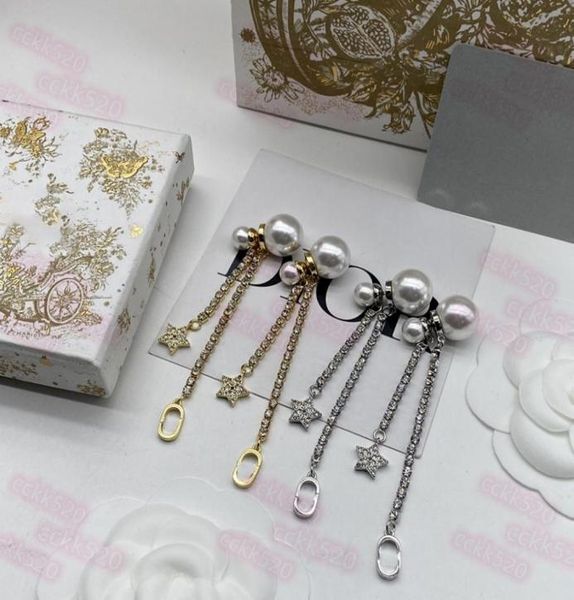 

fashion pearl earrings studs titanium sport accessories trendy tassel pendant eardrop luxury crystal shinning stud jewelry7205420