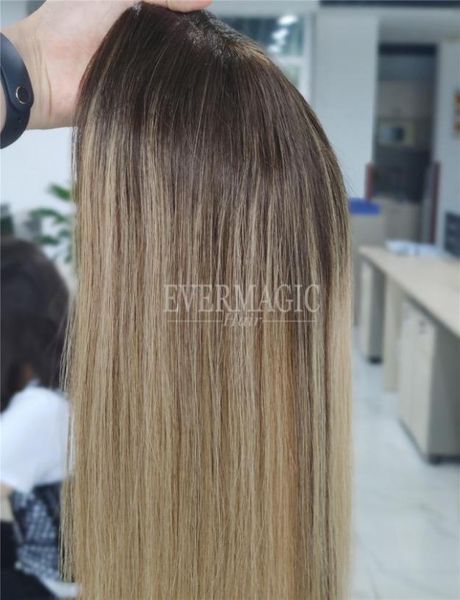 

new coming stock balayage blonde full lace human hair ers transparent lace base clips in pieces for thinning women4414486, Black;brown