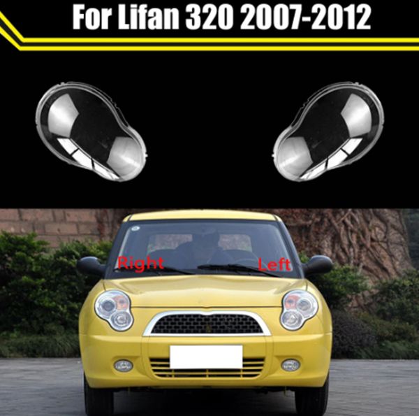 

car front headlight cover auto headlamp lampshade transparent lampcover head lamp light glass lens shell for lifan 320 2007-2012