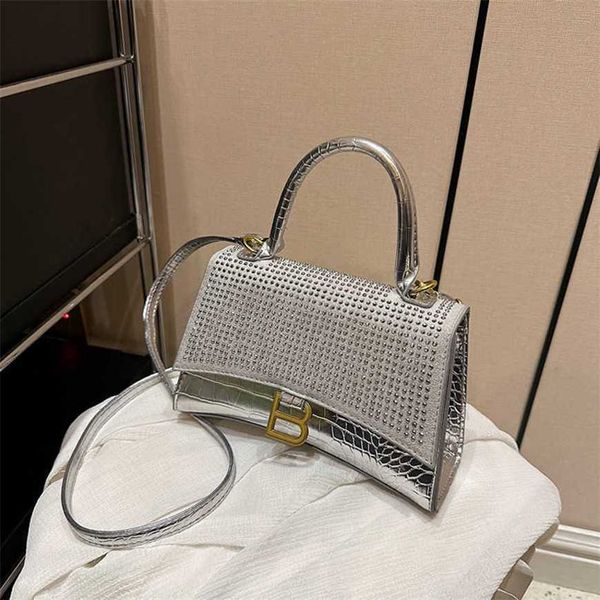 

23% 2023 handbag new women's b-line diamond one shoulder crossbody fashion crocodile pattern handheld female bag