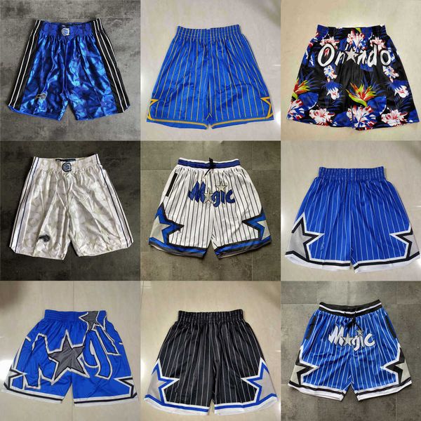 

2023 orlando''magic''men throwback basketball shorts pocket, Black