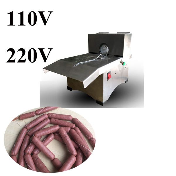 

food grade stainless steel 110v 220v electric sausage tying machine tablesausage twisting knotting machine with 42mm