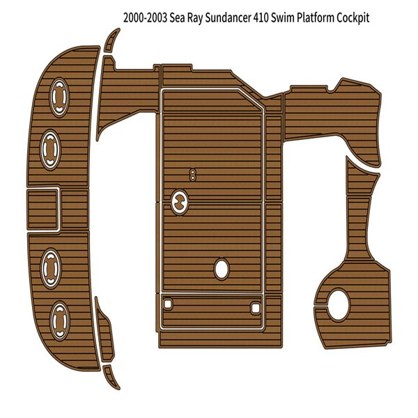 

2000-2003 sea ray sundancer 410 swim platform cockpit pad boat eva teak floor