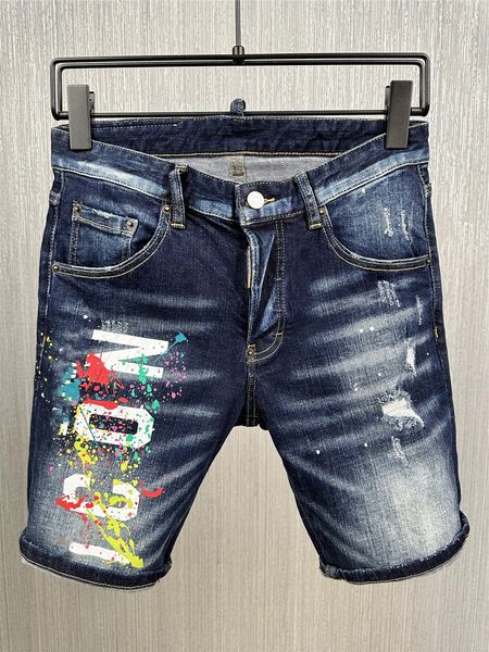 

italian european and american fashion men's casual jean shorts, high-grade washing, pure hand grinding, quality optimization la601-1, Blue