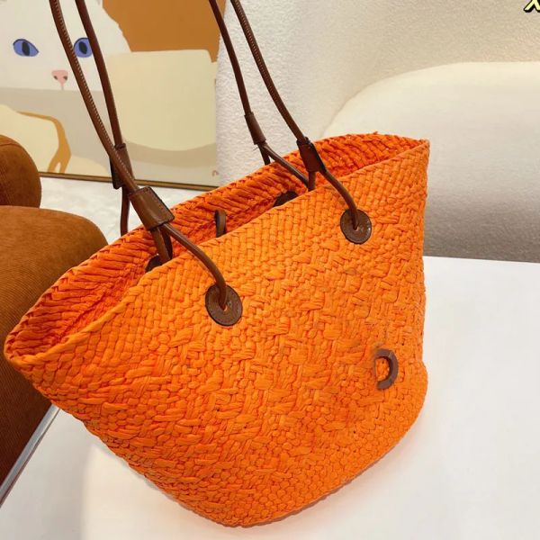 

straw bag beach handbag shopping bag large capacity package lafite hand woven hollow out letter accessory decoration open summer style lady