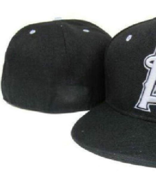 

2023 men's los angeles baseball full closed caps summer navy letter bone men women black color all 32 teams casual sport flat fitted ha, Blue;gray