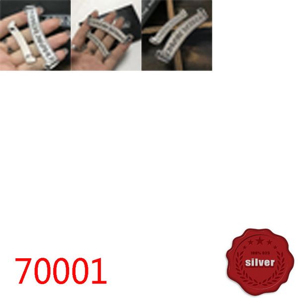 

70001 fashion brooch s925 sterling silver cross flower letter personalized vintage punk hip hop jewelry decoration accessories, Gray