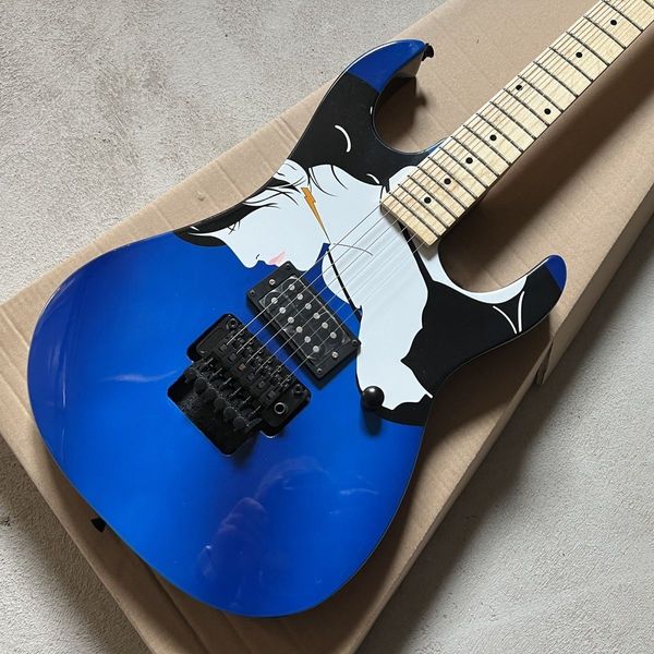 

factory customization blue water transfer electric guitar high-quality 6 string