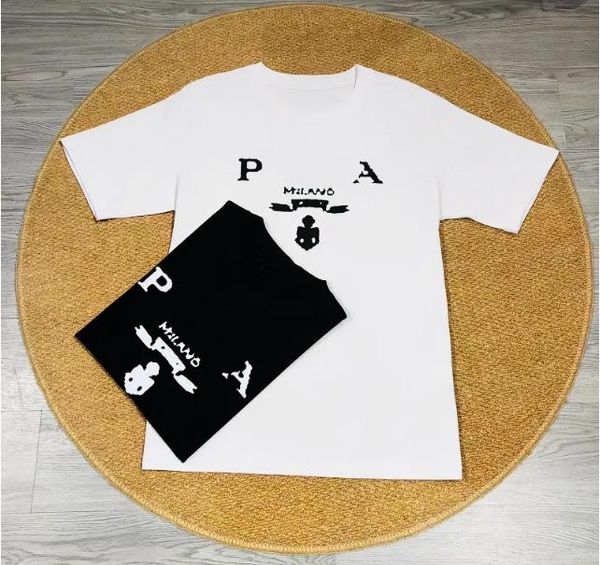 

men's trend casual printing creative t-shirt breathable t-shirt slim fit round neck short sleeved men's t-shirt black white men&#0, White;black