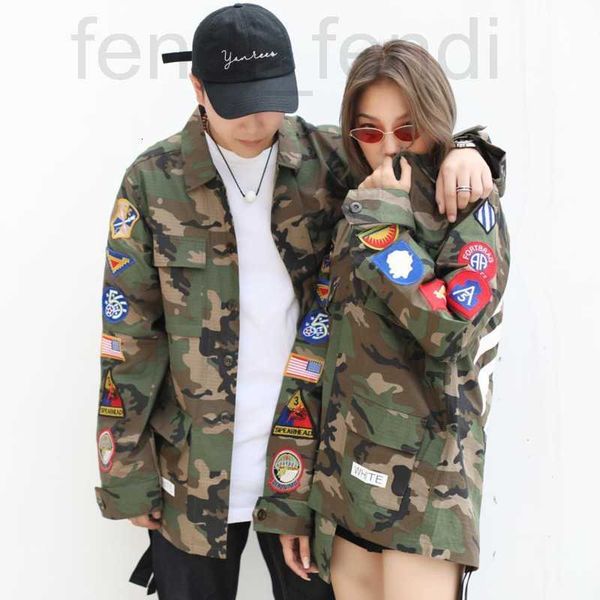 

men's jackets luxuriousdesigner jacket mens embroidered armband cardigan jackets long coat men women streetwear hip-hop camouflage loos, Black;brown
