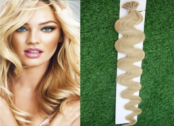 

100g i tip human hair extension body wave fusion hair extensions 1gstrands remy pre bonded keratin hair extension on the keratin 5356662, Black
