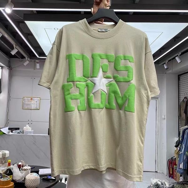 

mens tshirts alphabet foam floral print vintage washed shortsleeved tshirt 230511, White;black