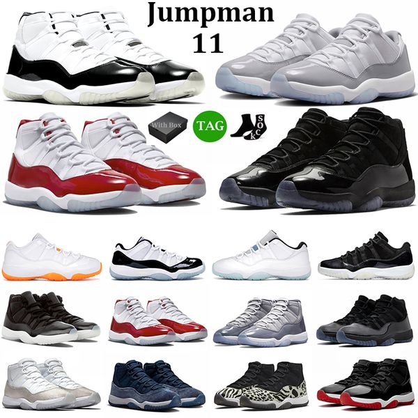

with box 2023 men women 11 basketball shoes jumpman 11s cherry dmp cement grey cool grey gamma blue win like 82 pure violet cap and gown men
