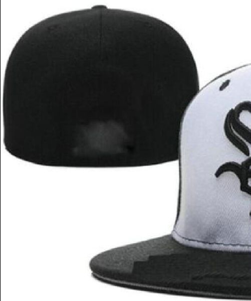 

2023 men's chicago baseball full closed caps summer navy letter bone men women black color all 32 teams casual sport flat fitted hats s, Blue;gray