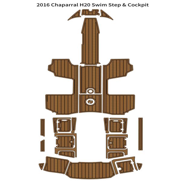 

2016 chaparral h20 swim step platform cockpit boat eva foam teak floor pad mat