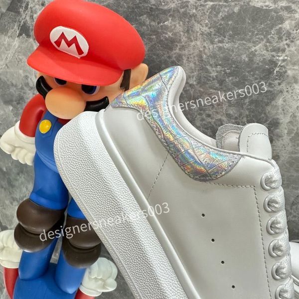 

new brand fashion men designer casual shoes classic do-old dirty shoes mid double height bottom trainers leather glitter golden quality, Black