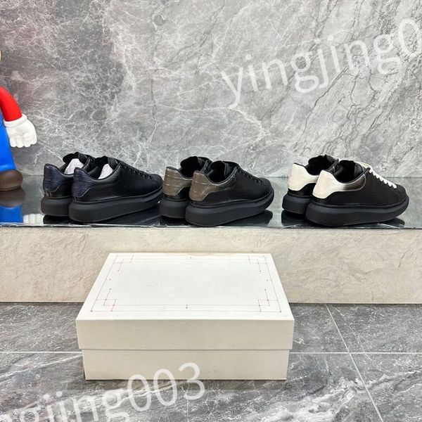 

luxury mens womens fashion casual shoes loafers designer classic rubber platform leisure comfort four seasons shoes, Black